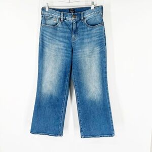 J. Crew Factory Wide-Leg Cropped Jeans All-Day Stretch